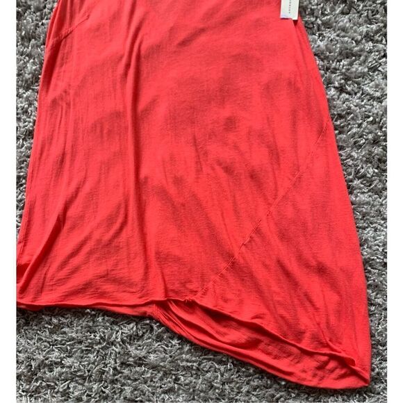 NEW NWT LEFT OF CENTER Anthropologie Asymmetrical red JERSEY TUNIC DRESS sz XS - Picture 2 of 7